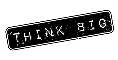Think Big rubber stamp Illustrazione stock