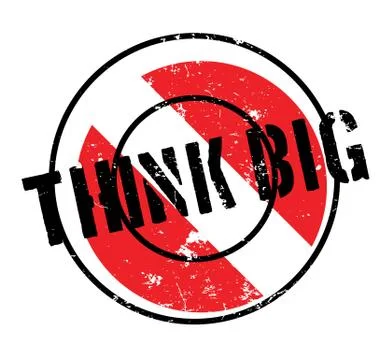 Think Big rubber stamp イラスト素材