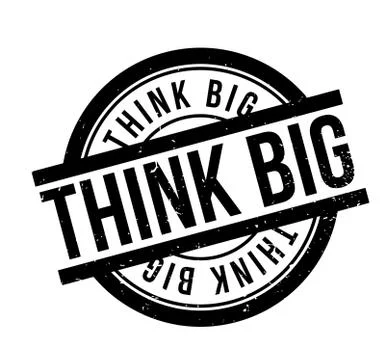 Think Big rubber stamp Illustrazione stock