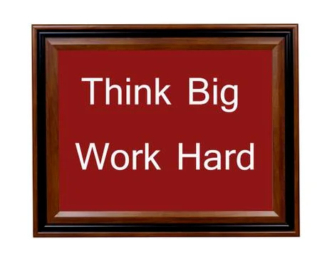 Think big sign Stock Illustration