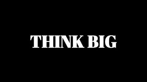 Think big text on black background Stock Footage 337465346