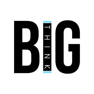 Think Big Vector Illustration Template Design. Quote Template Design Stock Illustration