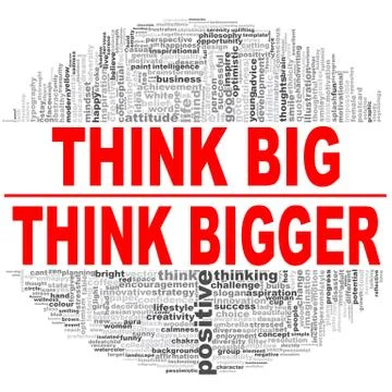 Think big word cloud 스톡 일러스트