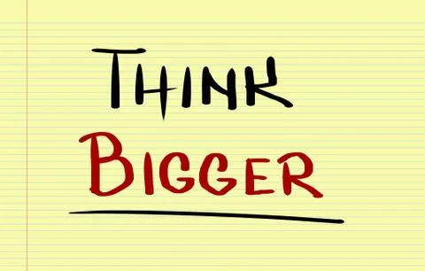 Think Bigger Concept Stockillustratie