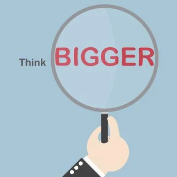Think bigger concept Stock Illustration