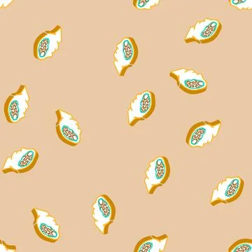 Think brain human isometric icon seamless pattern Stock Illustration