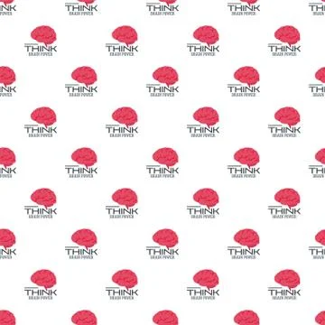 Think brain power pattern seamless vector Illustrazione stock