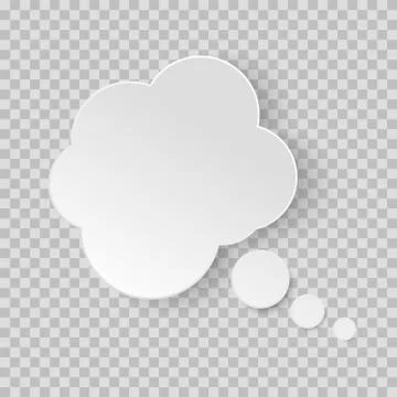 Think bubble. Dream cloud isolated on white background Stockillustratie