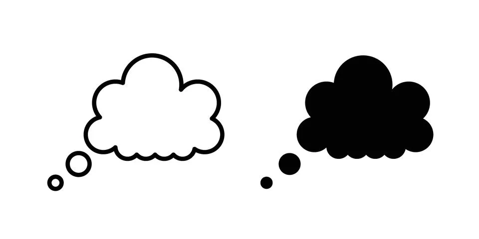 Think bubble icon illustration vector, icon set for apps Stock-Illustration