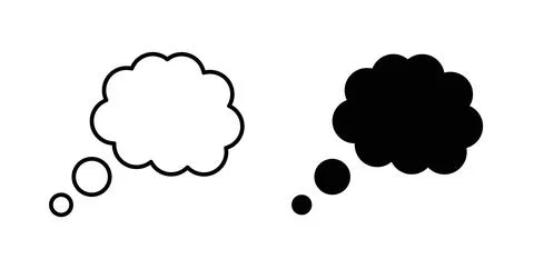 Think bubble icon vector art Illustrations Stock Illustration