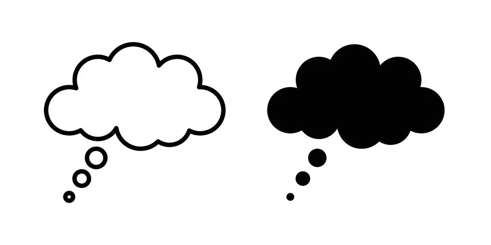 Think bubble icon vector design illustrations Stock Illustration