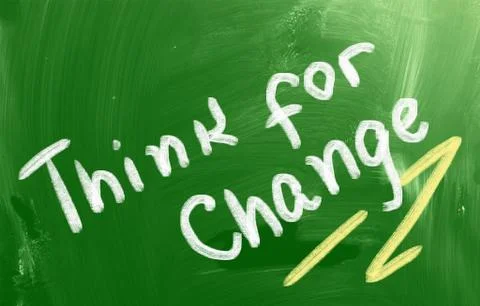 Think for change concept Illustrazione stock