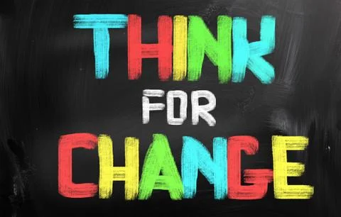 Think for change concept Ilustración de archivo