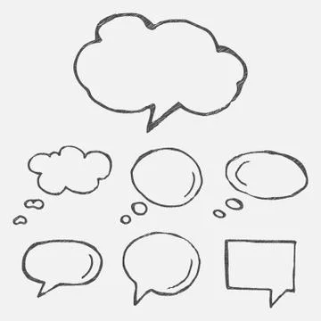 Think cloud symbols Stock Illustration