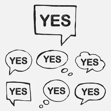 Think cloud symbols Stock Illustration