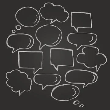 Think cloud symbols Illustrazione stock