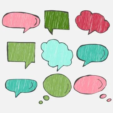 Think cloud symbols Stock Illustration