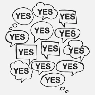 Think cloud symbols Stock Illustration