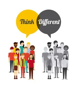 Think diferent design Stock Illustration