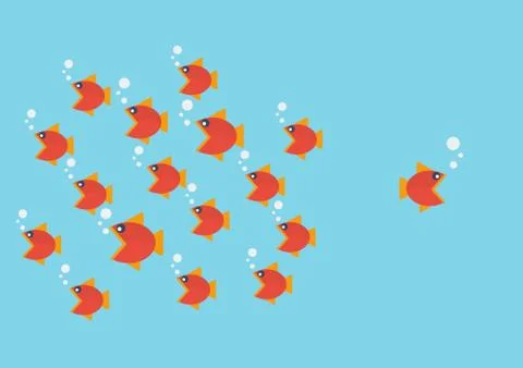 Think different concept Stock Illustration