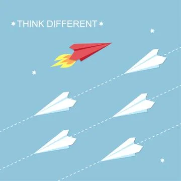 Think different concept Stock Illustration