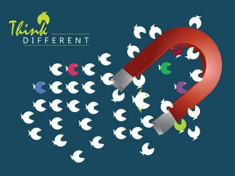 Think Different Concept Stock Illustration