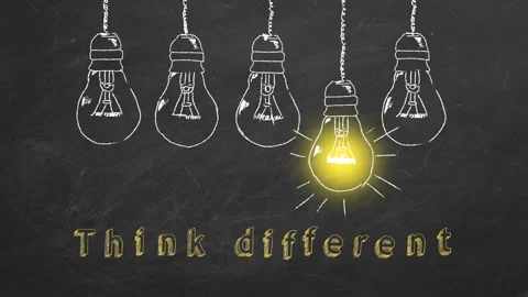 Think  different Vídeos de archivo 121857082
