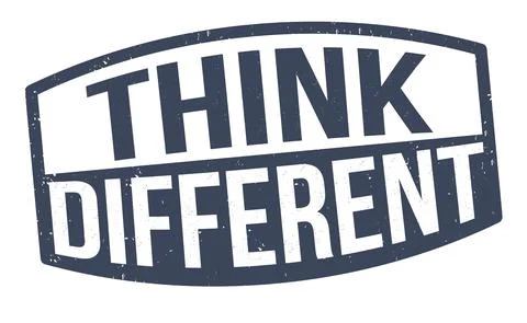 Think different grunge rubber stamp Stock Illustration