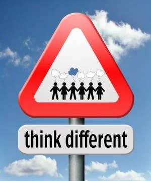 Think different Stock Illustration