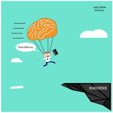 Think different Stock Illustration