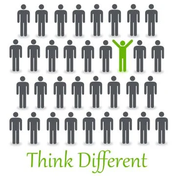 Think different Stock Illustration