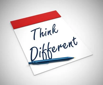 Think different or think outside the box for new ideas or approach - 3d illus Stock Illustration