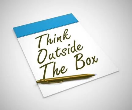 Think different or think outside the box for new ideas or approa Stock Illustration