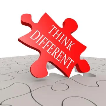 Think different puzzle Stock Illustration