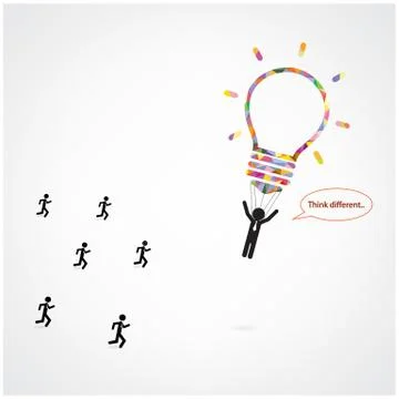 Think different, stand out from crowd Stock Illustration