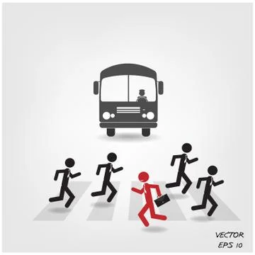 Think different, stand out from crowd,make a different.vector illustration Stock Illustration