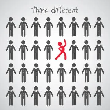 Think different symbol Stock Illustration