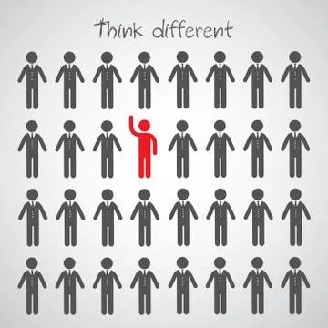 Think different symbol Stock Illustration