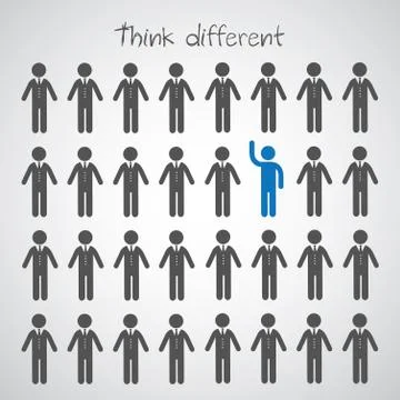 Think different symbol Stock Illustration
