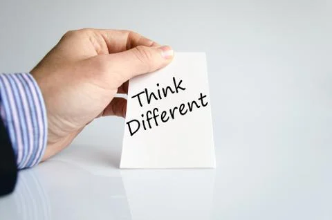 Think different text concept Stock Photos