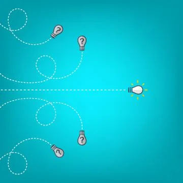 Think differently - Being different, taking risky, move for success in life Stock Illustration