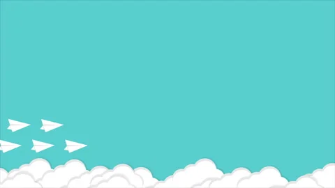 Think differently concept. Be different. Red airplane changing direction. Stock Footage 135230545