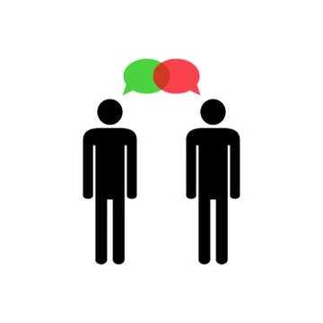 Think differently. Constructive dialog. Stock Illustration