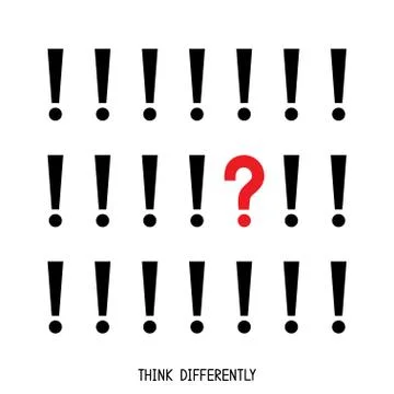 Think differently. Stock Illustration