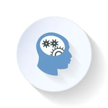 Think flat icon Stock Illustration