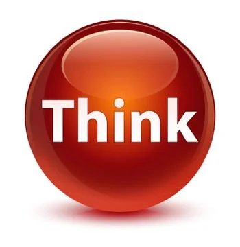Think glassy brown round button Stock Photos
