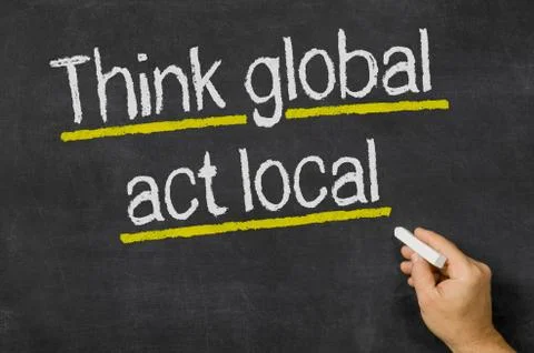 Think global - act local Stock-Illustration