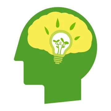 Think go green Stock Illustration