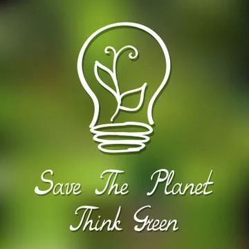 Think green background Stock Illustration