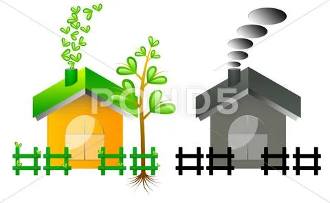 Think green concept Stock Illustration